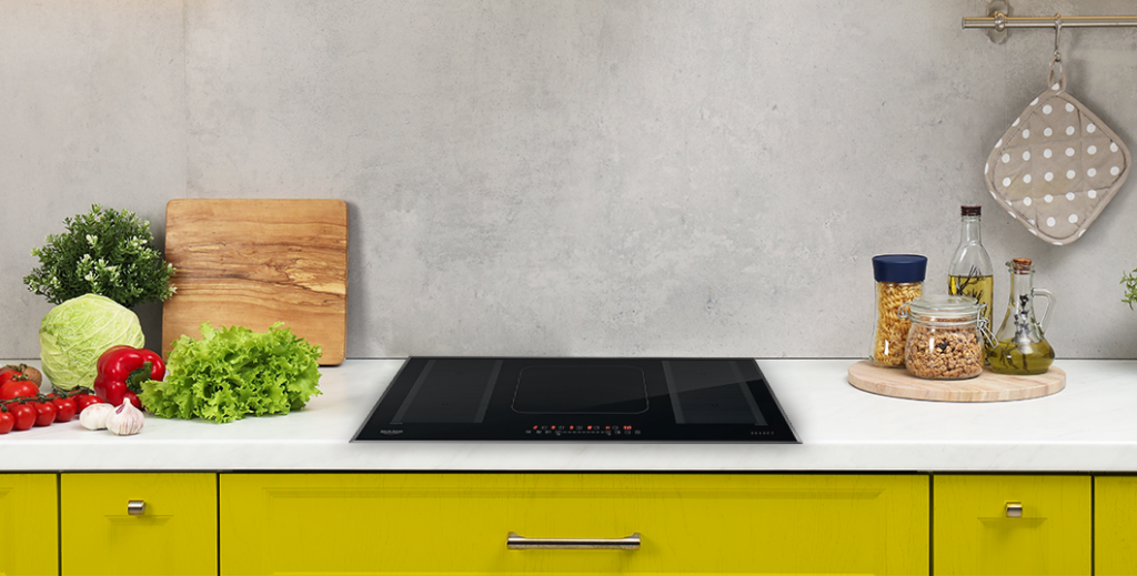 cooktop decoração cozinha amarela